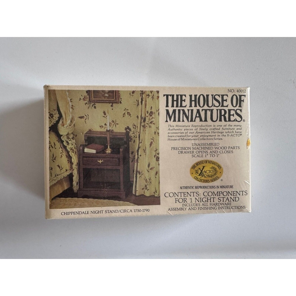 The House of Miniatures Chippendale Night Stand Kit New Sealed Vintage 1977 New
